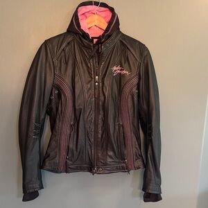 Harley-Davidson limited edition Pink Label 3in1 Women's Leather Jacket. Like new